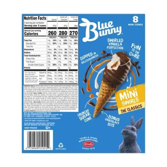 Blue Bunny Frozen Mini Swirls Variety Pack - Classics - 8ct image {5}