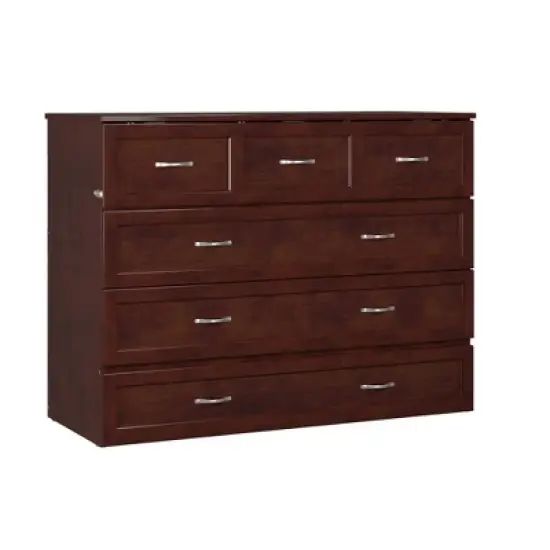 Full Deerfield Murphy Bed Chest with Charger Walnut - AFI image {5}