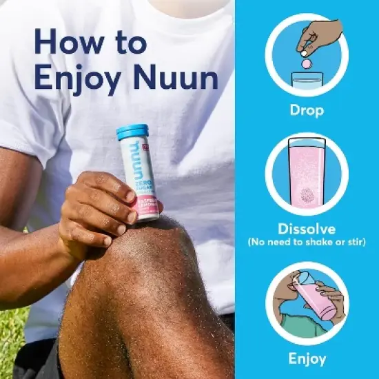 Nuun Zero Sugar Hydration Electrolyte Tablet Raspberry Lemonade, 10 Ct image {5}