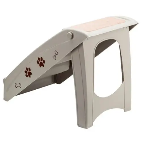 Folding Pet Dog Stairs Steps for high Bed Indoor Outdoor, with Siderails, Non-Slip Pads Foldable Plastic, Support up to 150 lbs image {1}