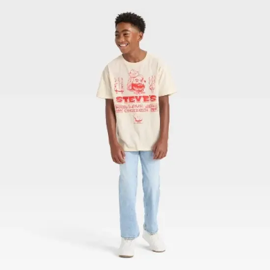 Boys' Minecraft Lava Chicken Oversized Short Sleeve Graphic T-Shirt - Cream image {3}