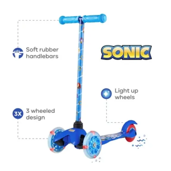 Sonic Tilt and Turn Scooter with Light Up Wheels image {1}