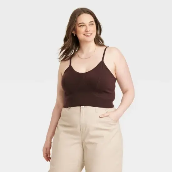 Women's V-Neck Bralette Sweater - A New Day&trade; image {6}