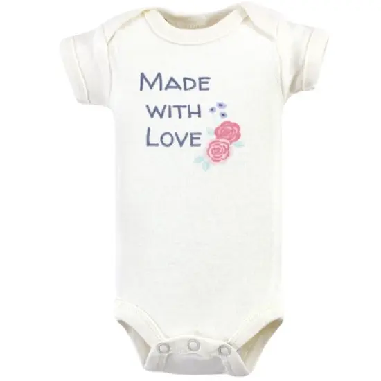 Touched by Nature Baby Girl Organic Cotton Preemie Layette 4pc Set, Pink Rose, Preemie image {3}