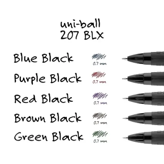 uni-ball 207 BLX Series Gel Pen .7mm Assorted 4/Pack 1838182 image {7}