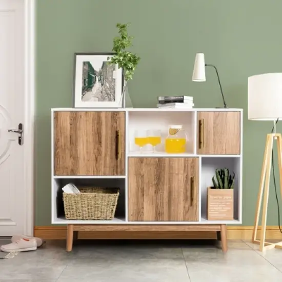 Costway Sideboard Storage Cabinet w/Storage Compartments Buffet TV Stand Coffee image {3}