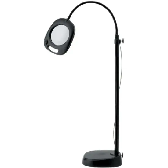 Daylight Naturalight LED 5" Floor Magnifying Light-Black image {1}