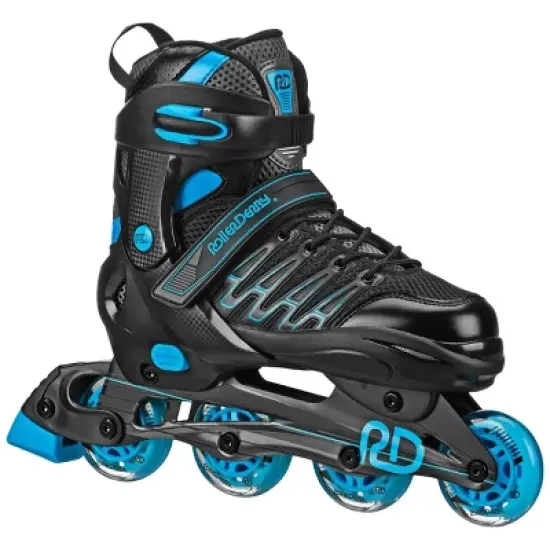 Roller Derby Custom Adult In-Fit Skates - Blue/Black 9-12: Adjustable, Padded Boot Shaft image {6}