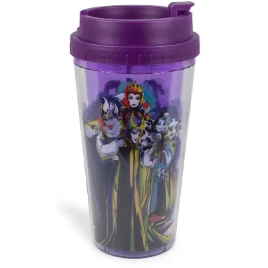 Silver Buffalo Disney Villains "Bad Vibes Only" Double-Walled Plastic Tumbler | Holds 16 Ounces image {7}