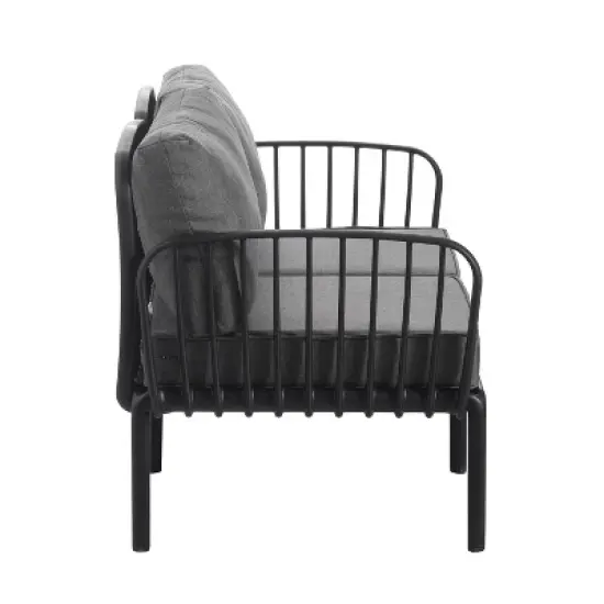 Dexmalle 3 Piece Patio Conversation Sets, Modern Outdoor Patio Sectional Furniture Set with Square Coffee Table image {3}