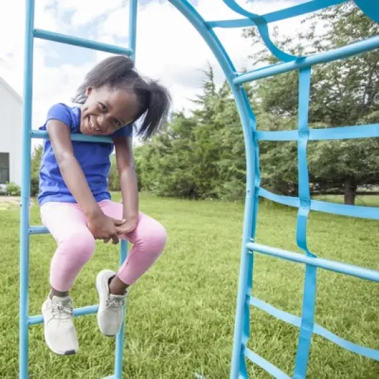 HearthSong Giant Climbing Wave with Powder-Coated Steel Frame and Polyester Webbing Play Space for Multiple Kids image {7}