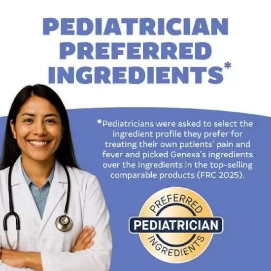 Genexa Kids' Pain & Fever Syrup - Acetaminophen - Cherry - 4 fl oz image {3}