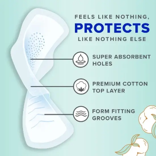 Always Pure Cotton Heavy Unscented Maxi Pads - Size 2 image {2}