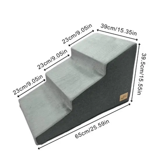 Artloge 3/4/5 Steps Pet Dog Stairs Sofa Side Dog Steps with Non-Slip Base & High Density Foam for Small Cat Puppy Disability Pet Aid image {2}