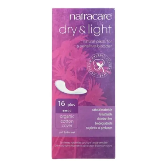 Natracare Organic Cotton Dry & Light Sensitive Bladder Pads - 16 ct image {5}