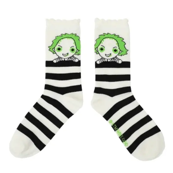 Beetlejuice Chibi Character Art Women's 5-Pair Casual Crew Socks image {5}