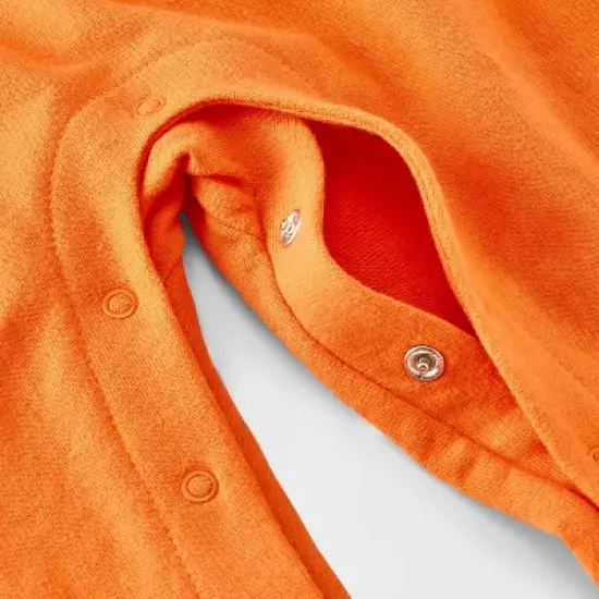 Baby Halloween Pumpkin Hooded Romper - Cat & Jack&trade; Orange image {3}