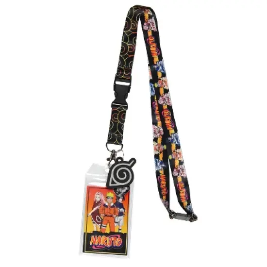 Naruto Classic ID Badge Holder Lanyard w/ Rubber Pendant And Collectible Sticker image {4}