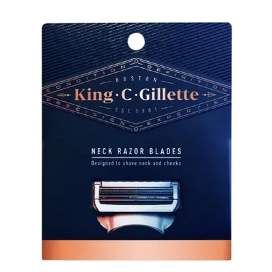 King C. Gillette Men's Neck Razor Blades - 4ct image {1}