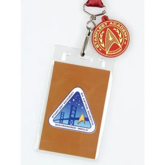 Star Trek Starfleet Academy Command ID Badge Holder Key Lanyard image {2}