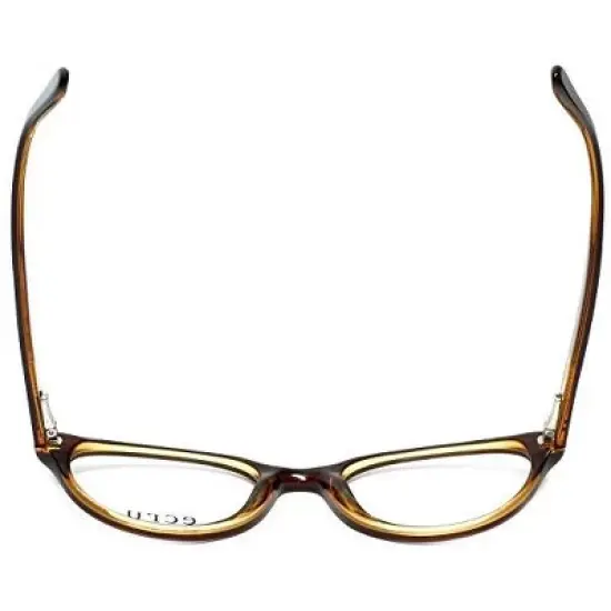 Ecru Designer EyeGlasses Daltrey-004 Brown Layered Crystal 50mm 21 POWER CHOICES image {5}