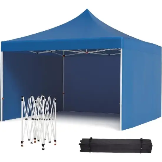 Pop Up Canopy Tent, 10 x 10 Ft Commercial Instant Shade Canopy with Roller Bag, Outdoor Portable Canopy for Events, Parties, Camping image {11}