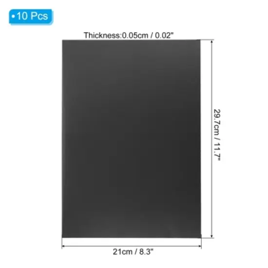 Unique Bargains Un-Punched A4 Letter Size PVC Binding Covers 10 Pcs 8.3"x11.7" image {1}