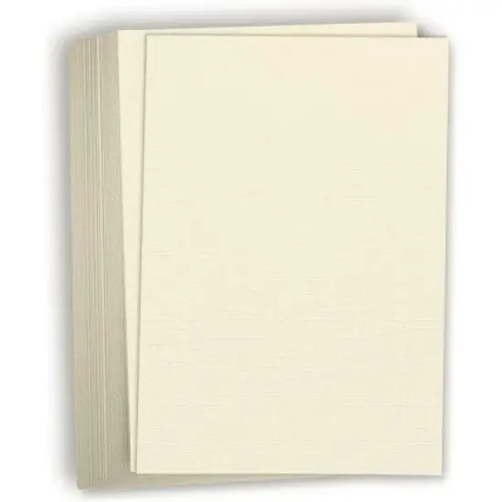 Hamilco Ivory Linen Textured Cardstock Thick Paper - 11 x 17" Heavy Weight 80 lb Cover Card Stock - 25 Pack image {5}