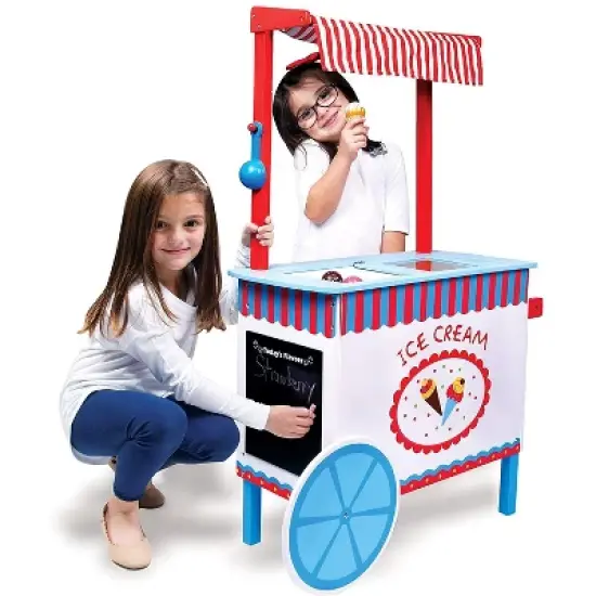 Svan Ice Cream Cart for Kids, Wood Playstand image {3}