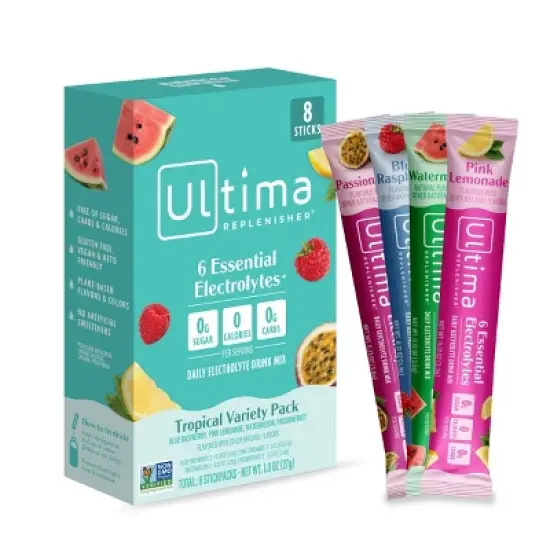 Ultima Replenisher Tropical Variety Pack Electrolyte Drink Mix - 8pk image {8}