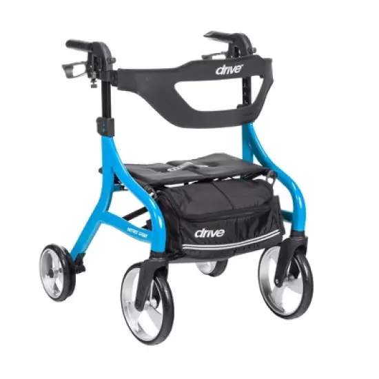 Drive Medical Nitro Sprint Rollator - Hemi Height, Folding, Adjustable Height - Blue image {4}