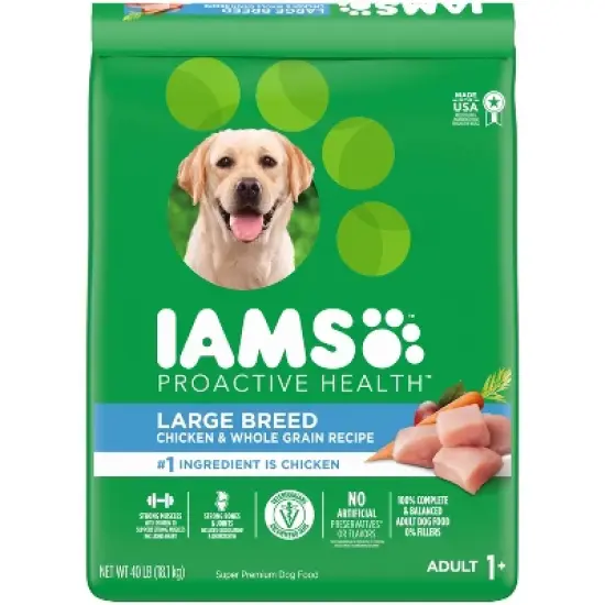 IAMS Proactive Health Chicken & Whole Grains Recipe Large Breed Adult Premium Dry Dog Food image {9}