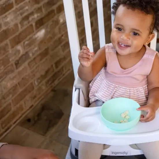 Ingenuity Baby Base 2-in-1 Booster Feeding and Floor Seat with Self-Storing Tray image {14}