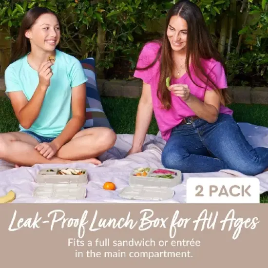 Bentgo Fresh Leakproof Bento Lunch Box 2pk - Dune & Moondust: BPA-Free Containers image {1}