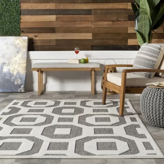 nuLOOM Nicola Transitional Bars Indoor/Outdoor Area Rug image {7}