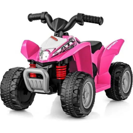 Costway Kids Ride On ATV 6V Electric Vehicle 4 Wheeler Battery Powered Motorized Quad Toy Car with LED Lights image {9}