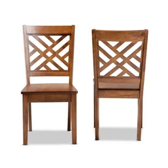 Caron Wood Dining Chair Set - Baxton Studio image {1}