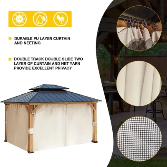 EROMMY 13 Ft. W x 11 Ft. D Patio Gazebo image {4}