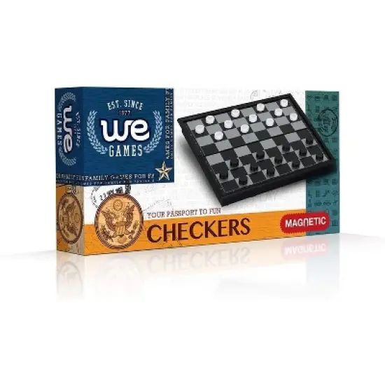 WE Games Foldable Travel Magnetic Checkers Set image {4}