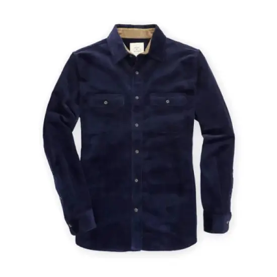 Hope & Henry Men's Organic Cotton Long Sleeve Corduroy Button Down Shirt Jacket image {3}