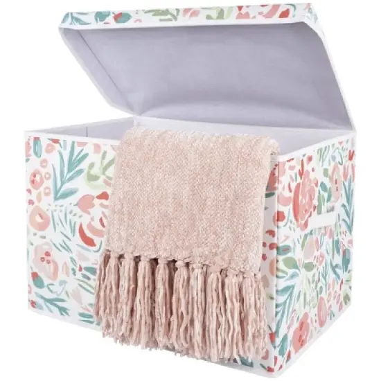 Sammy & Lou Printed Felt Toy Chest - Painterly Floral image {4}