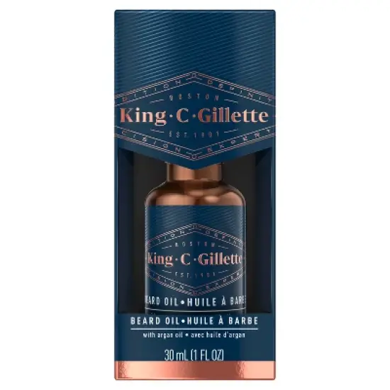 King C. Gillette Men's Beard Oil with Argan Oil - 1 fl.oz image {1}