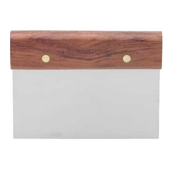 Dexter-Russell 6 Inch Dough Scraper With Walnut Handle, Stainless Steel image {1}