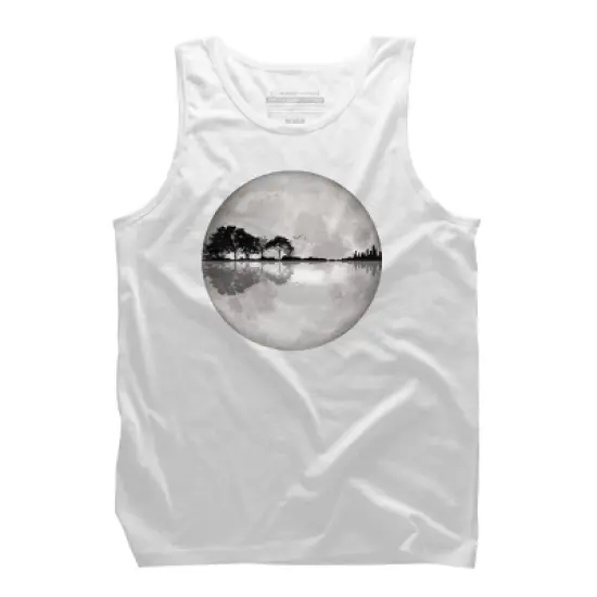 Men's Design By Humans Moonlight Nature Guitar II By Maryedenoa Tank Top image {9}