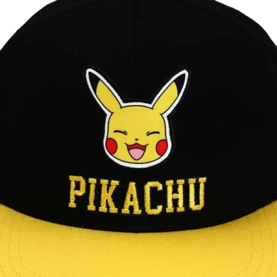 Pokemon Pikachu Youth Black Snapback Cap image {3}