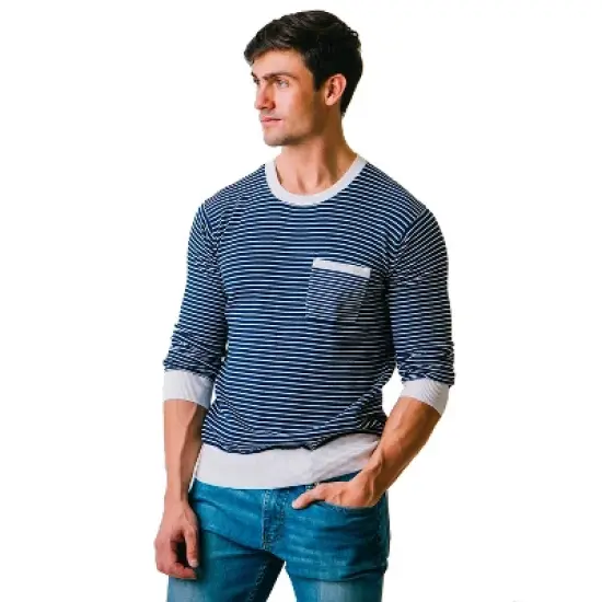 Hope & Henry Men's Long Sleeve Crew Neck Sweater with Pocket image {7}