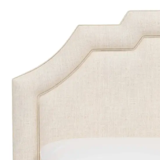 Axel Notched Bordered Headboard Linen - Skyline Furniture image {4}