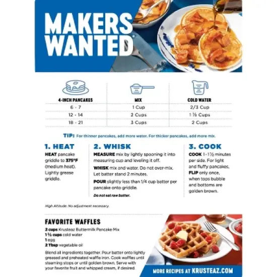 Krusteaz Buttermilk Pancake Mix - 2lb image {8}