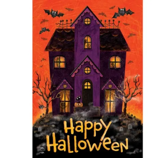 Briarwood Lane Halloween Garden Flag 18x12.5 For Outdoor Spooky House Garden Flag Flag For Halloween Garden Flag Flags For Outside image {2}
