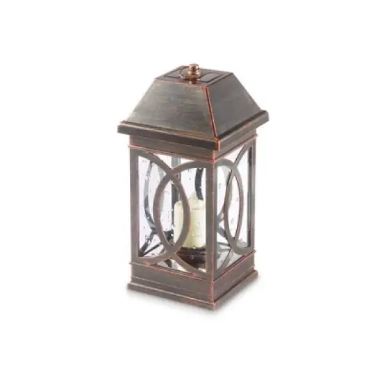 Smart Solar San Vicente II 15" Solar Lantern Bronze image {6}